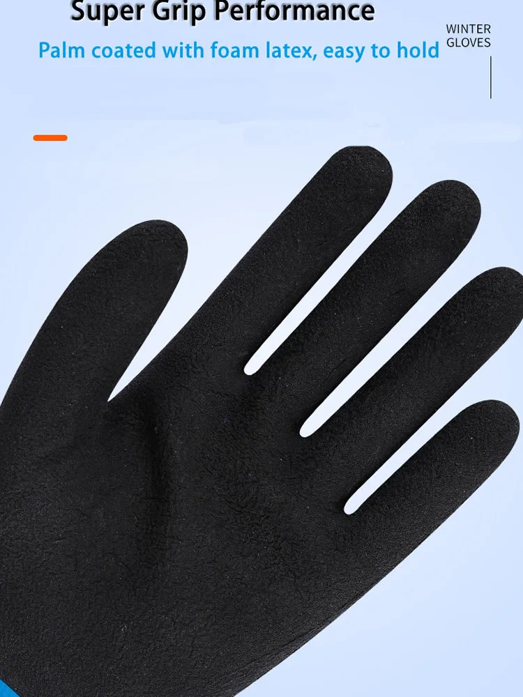 Insulated Work Gloves – Latex Grip Thermal Gloves