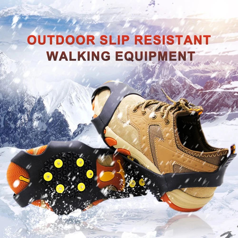 Ice Cleats for Shoes & Boots – 10-Stud Anti-Slip Snow Grips