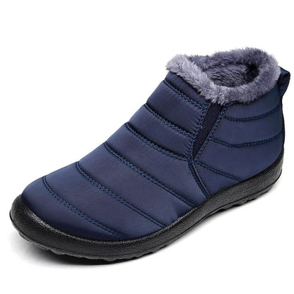 Botas de invierno sin cordones para hombre con forro de felpa HAJINK