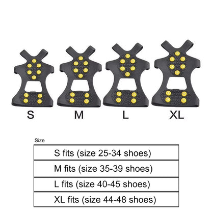 Ice Cleats for Shoes & Boots – 10-Stud Anti-Slip Snow Grips