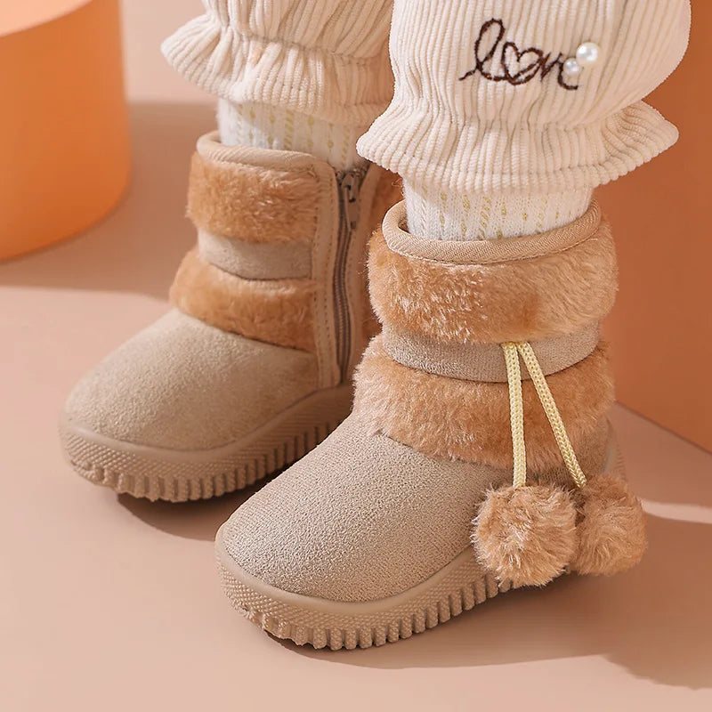 2026 New Girls Snow Boots Winter Comfortable Thick Warm Kids Boots  Thick Children Autumn Cute Boys Boots Princess Shoes
