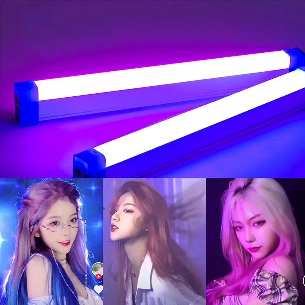أنبوب إضاءة LED بنظام RGB - عصا إضاءة يدوية قابلة لإعادة الشحن، 17 أو 32 سم