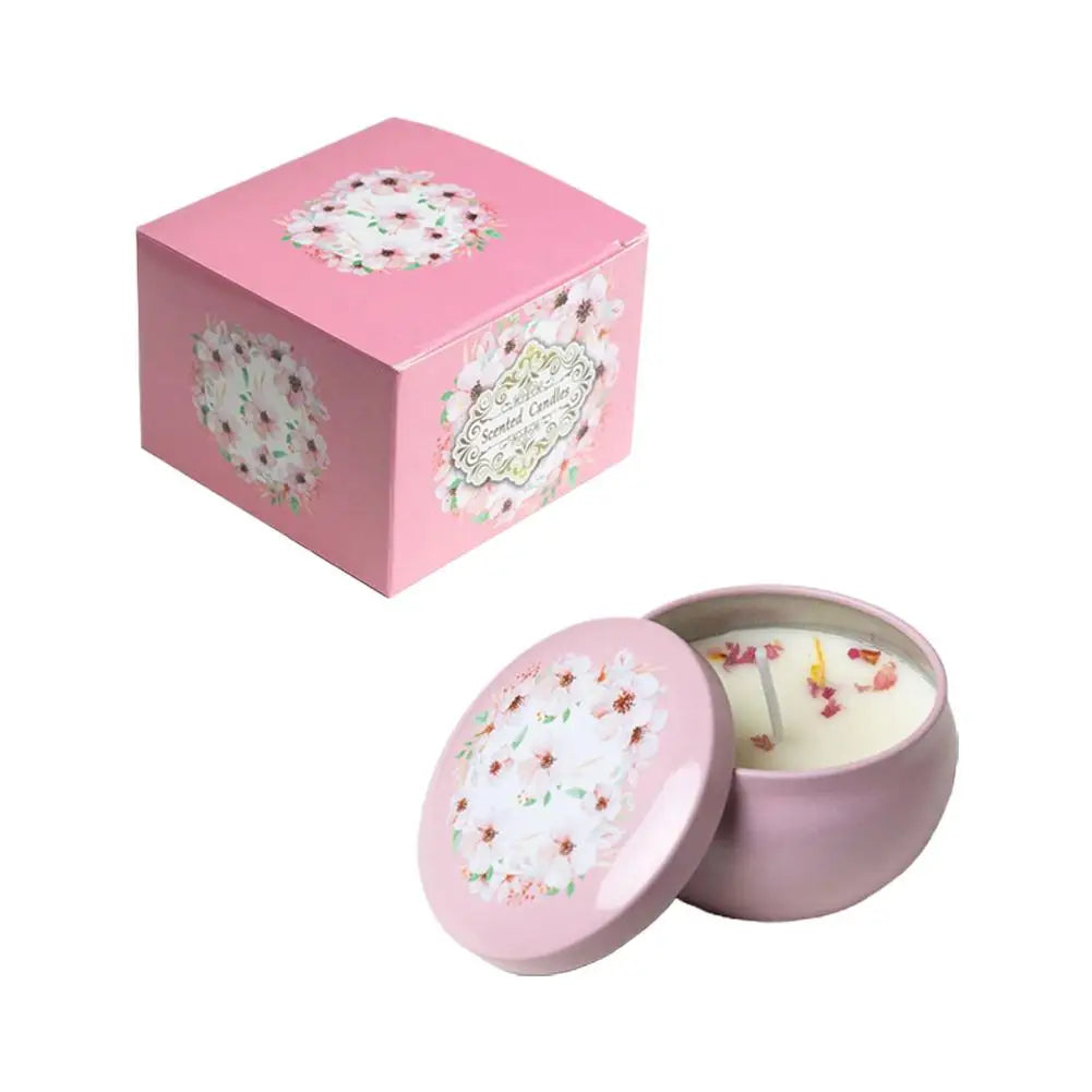 Scented Candles for Home Soy Wax Aromatherapy with Lavender Rose Jasmine etc. Plant Essential Oils & Dried Flowers Gifts