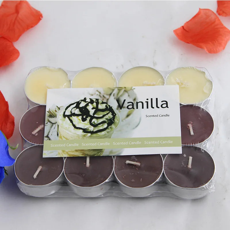 12pcs Scented Candles Gradient Color Soy  Smokeless Room Ornaments Aromatic Aroma  for Festivals Bedroom Party Living Room