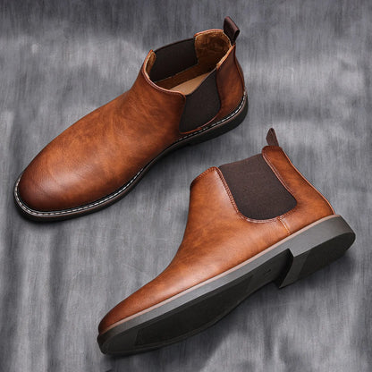 Herren-Chelsea-Boots im Slip-on-Stil mit eckiger Zehenpartie