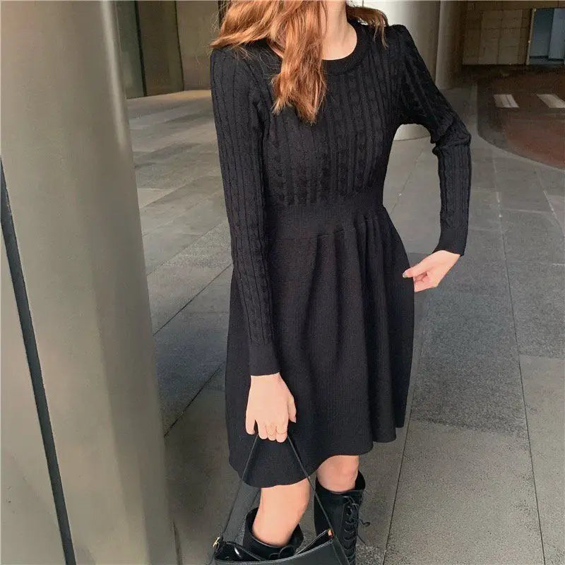 Women's Embroidered Long-Sleeve A-Line Mini Dress