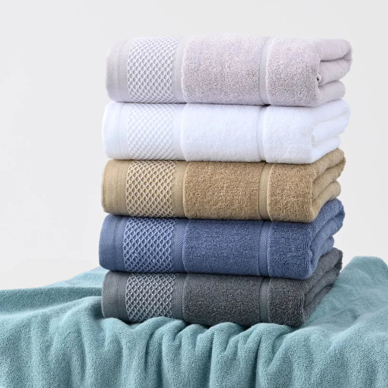 Thick Cotton 3-Piece Towel Set – Bath, Hand & Washcloth