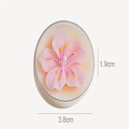 Vela aromática de cera de soja con aroma a flor de melocotón | Vela de aromaterapia hecha a mano | Regalo para boda y fiesta de cumpleaños