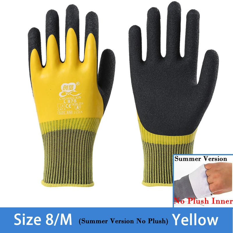 Insulated Work Gloves – Latex Grip Thermal Gloves
