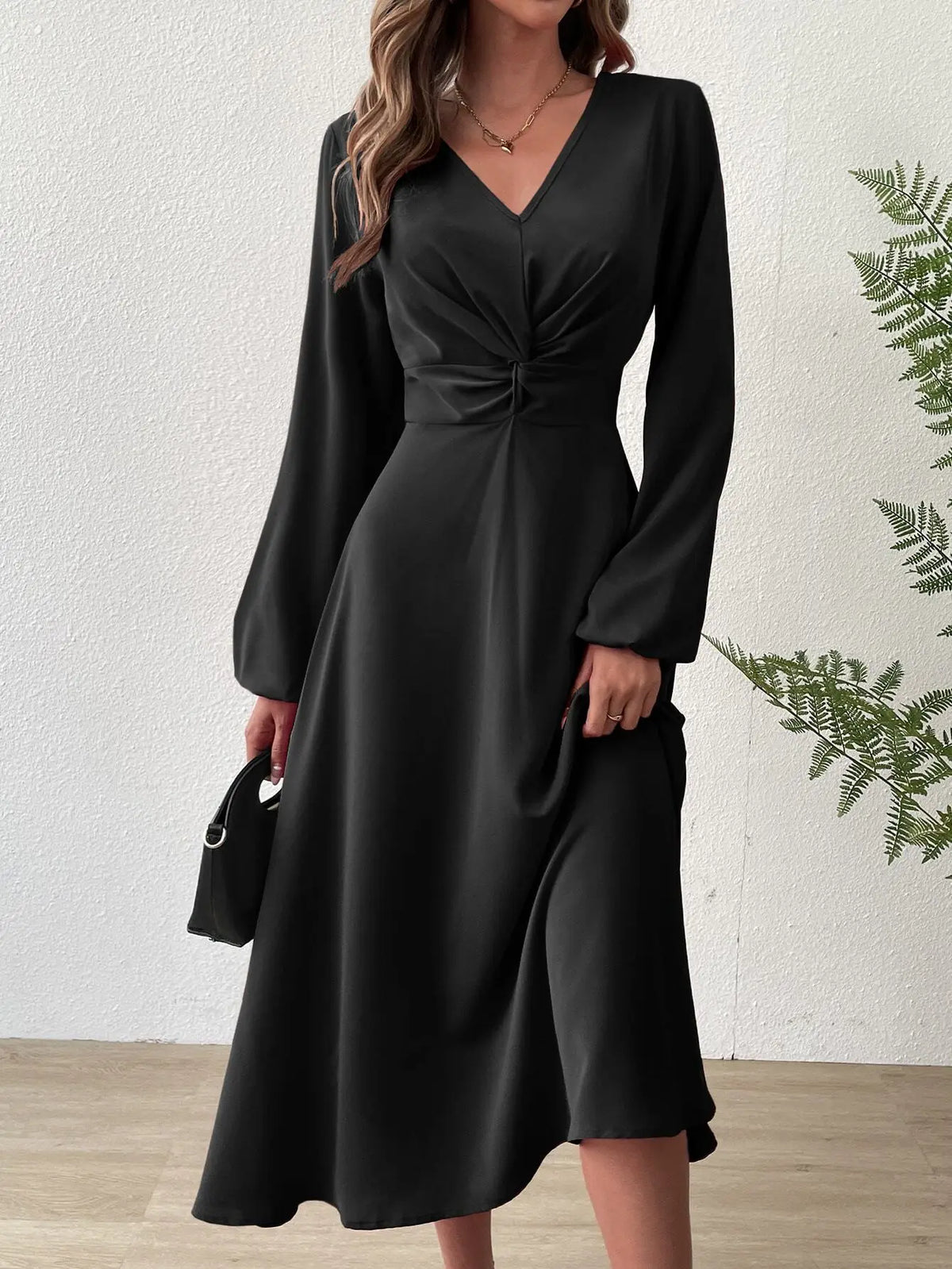 Women's V-Neck Long Dress