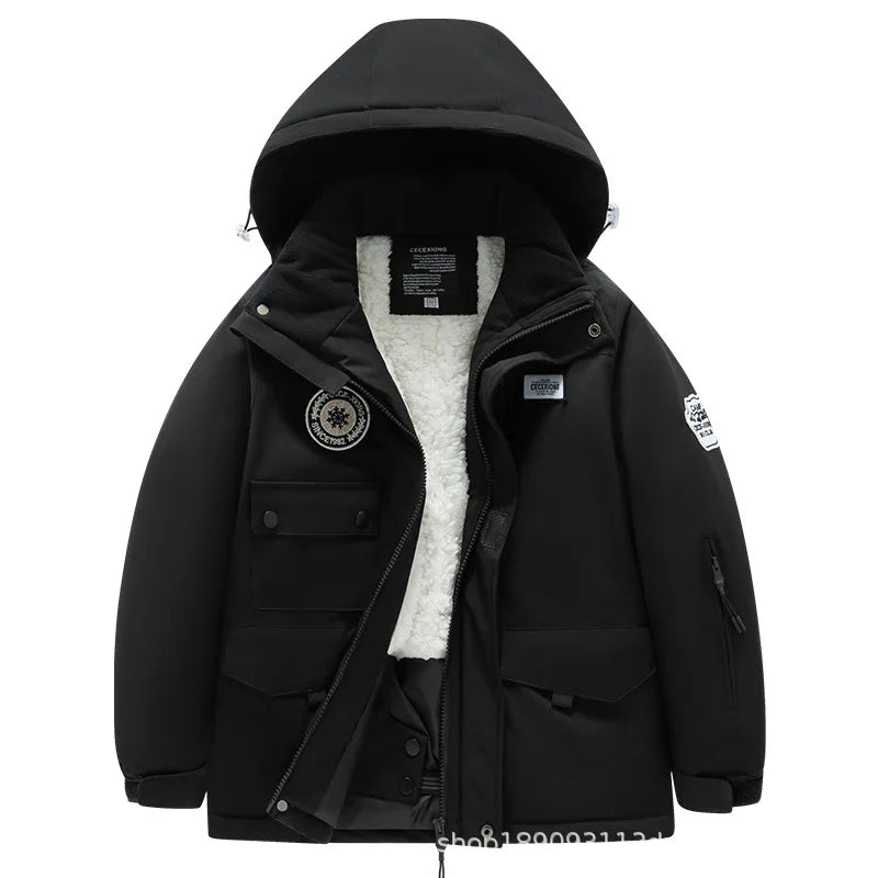 Children's Ski Suit Girls Boys Outdoor Thickened Waterproof Windproof Warm Teenager Ski Pants Equipment 100-165cm