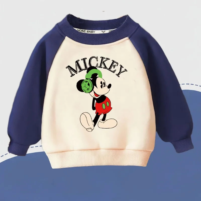 Boys' Cartoon Spliced Hoodie - Long Sleeve Sweatshirt Pullover, 9M-8Y
