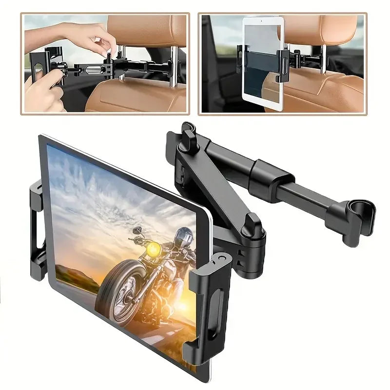 Adjustable Car Headrest Phone & Tablet Holder