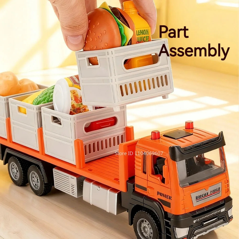 1:32 Die-Cast Produce Transport Truck – Fruit & Veggie Container Toy