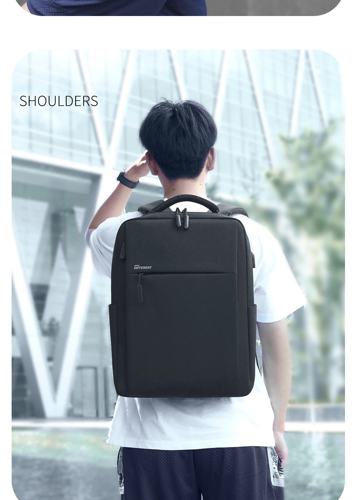 Anti-Theft Laptop Backpack - Travel Daypack & School Rucksack for Men and Women