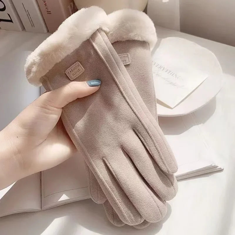 Women's Plush-Lined Touchscreen Winter Gloves