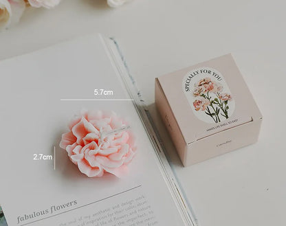 Candela artigianale in cera di soia a forma di garofano | 7 colori | Aromatica e profumata | Oggetto da foto per matrimoni, compleanni e feste