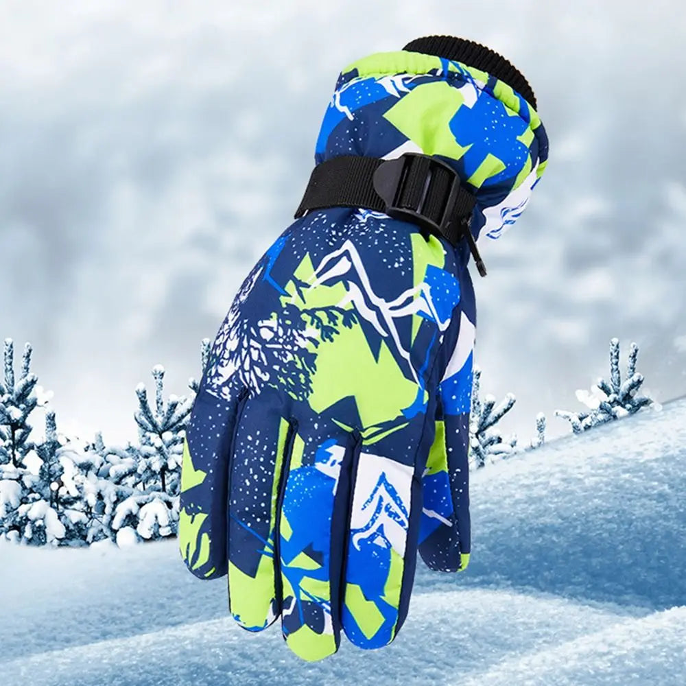 Youth Ski Gloves – Windproof Non-Slip Snow Gloves (Ages 9–15)