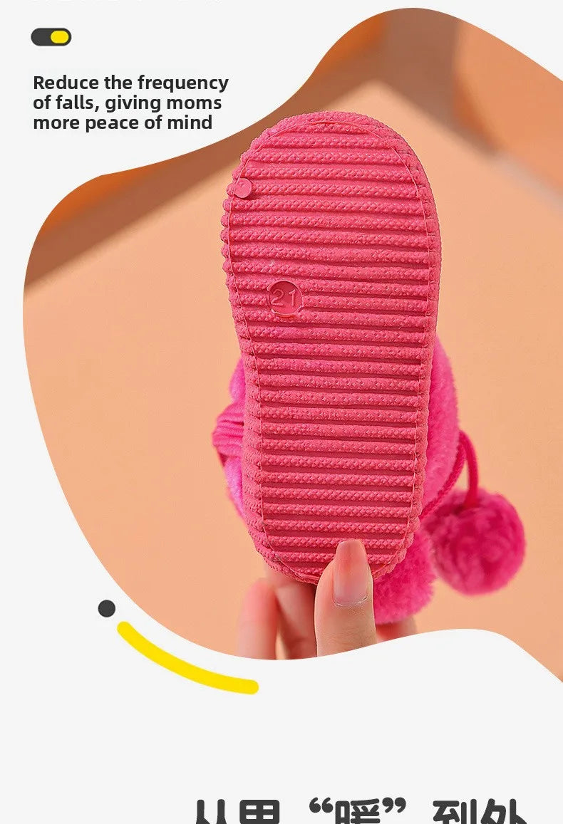 2026 New Girls Snow Boots Winter Comfortable Thick Warm Kids Boots  Thick Children Autumn Cute Boys Boots Princess Shoes