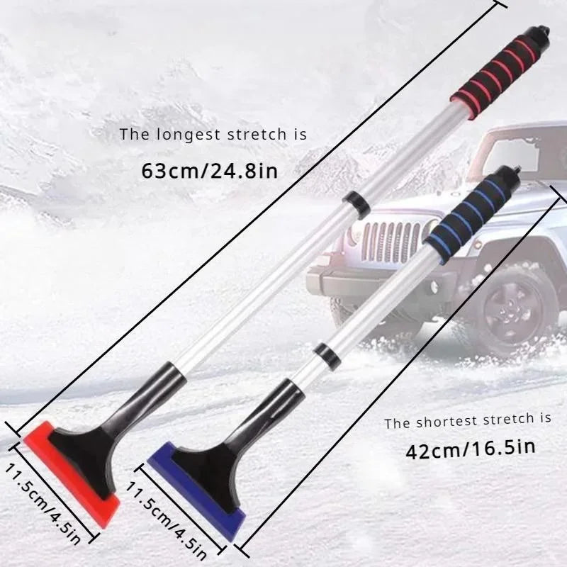Extendable Car Snow Brush & Ice Scraper – Telescopic Aluminum Handle