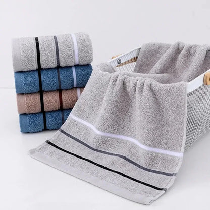 Teli da bagno in spugna di cotone a righe – Singolo, confezione da 3 o 6