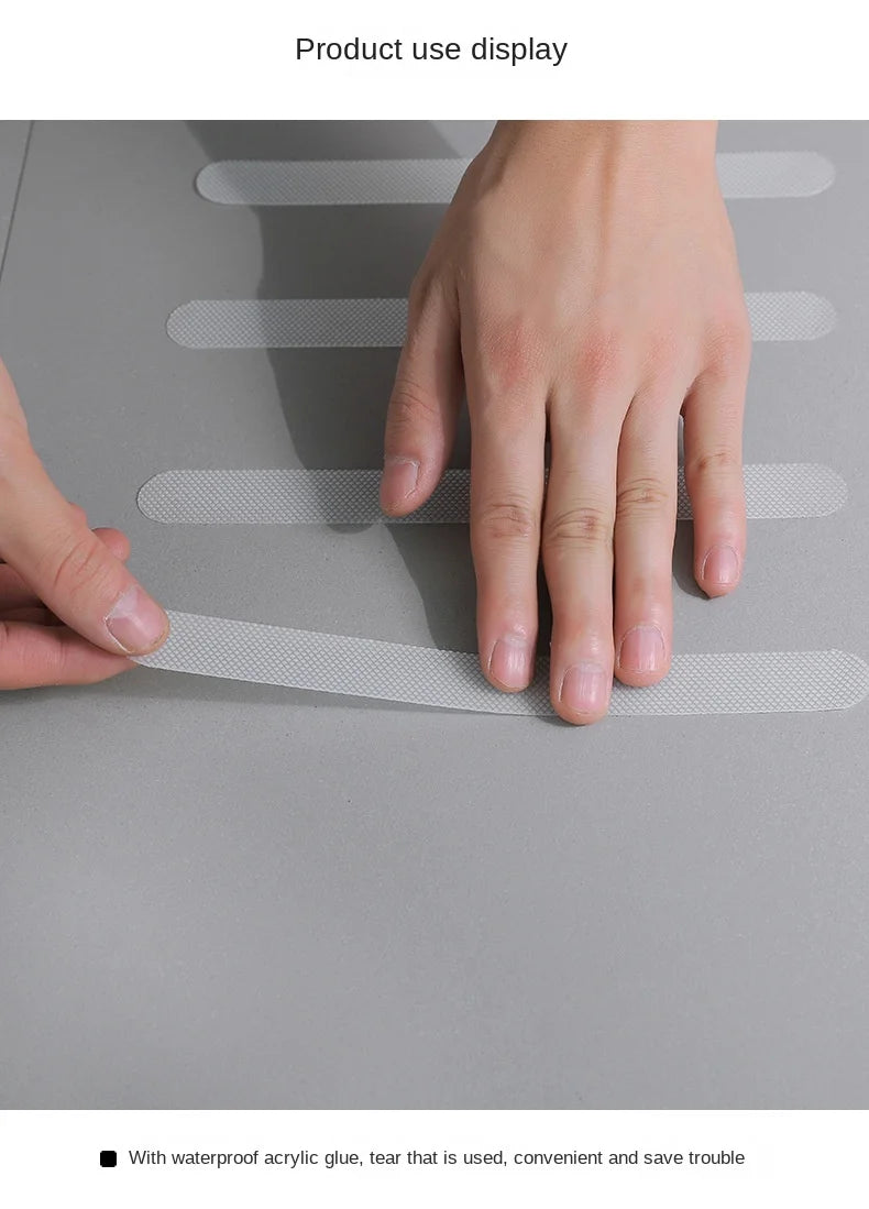 Transparent Non-Slip Adhesive Strips for Bath & Stairs
