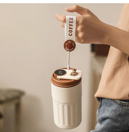Smart Thermos Mug with Temperature Display – Stainless Steel