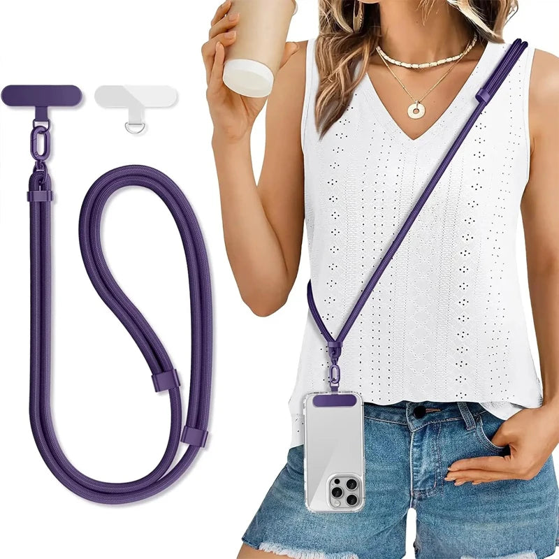 Crossbody Phone Lanyard – Adjustable Braided Phone Strap