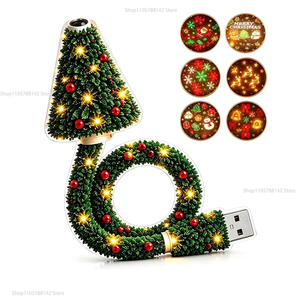 Christmas Tree Night Light Projector – Ceiling & Wall Decor
