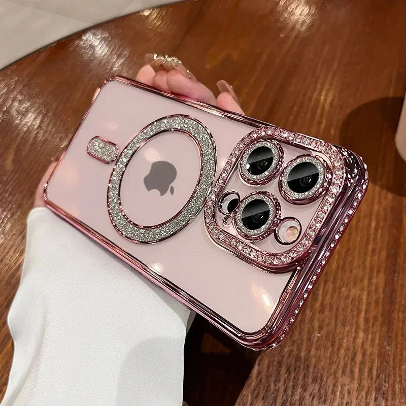 Glitter Clear Magnetic iPhone Case