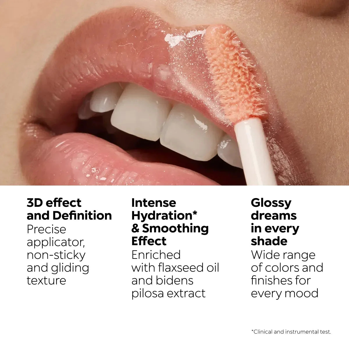 Original Kiko 3D Mirror Lip Glaze Waterproof Non Fading and Non Stick Cup Gentle Bean Paste Color Fine Shiny Point Charm Red