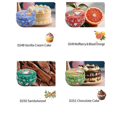 Weihnachts-Aromatherapie-Kerzen Weihnachtsmann Schneemänner Blechdosen Kerze Weihnachtsdekoration für zu Hause Weihnachten Neujahr 2025 Navidad