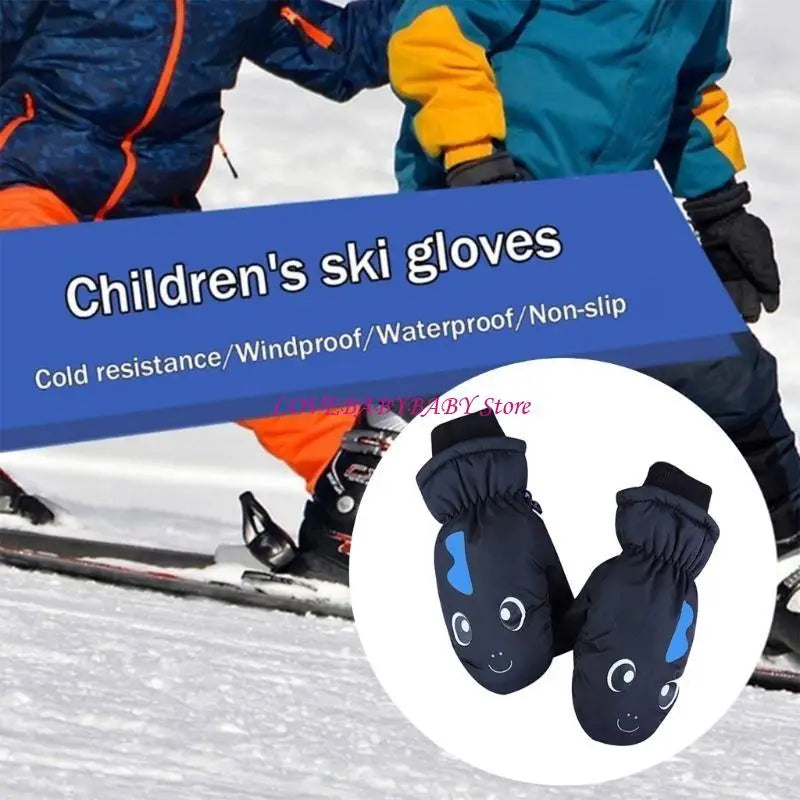 Kids' Printed Ski Mittens – Warm Snow Mittens for Ages 3–6