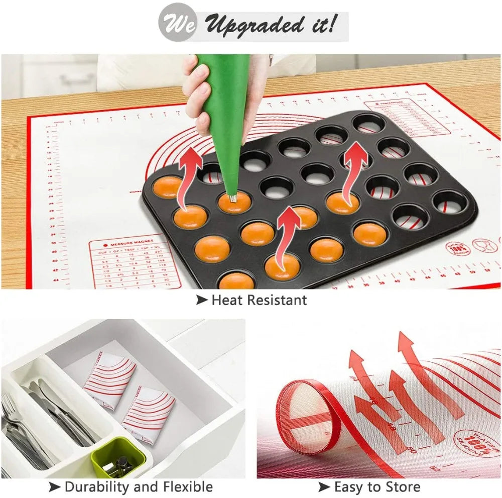 Silicone Baking & Pastry Mat – Non-Stick Dough Rolling Mat