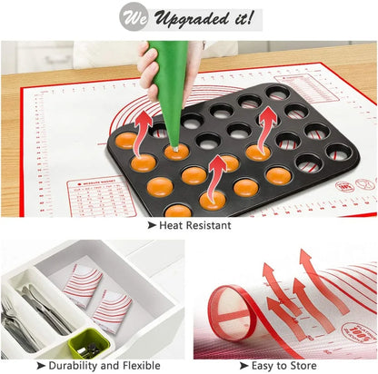 Silicone Baking & Pastry Mat – Non-Stick Dough Rolling Mat
