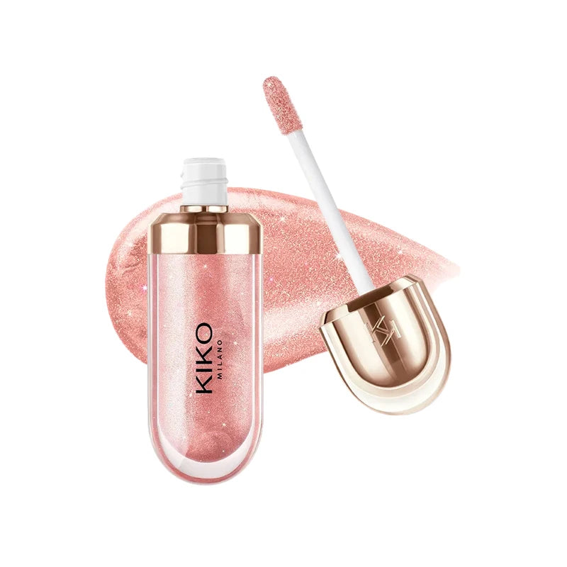 Original Kiko 3D Mirror Lip Glaze Waterproof Non Fading and Non Stick Cup Gentle Bean Paste Color Fine Shiny Point Charm Red