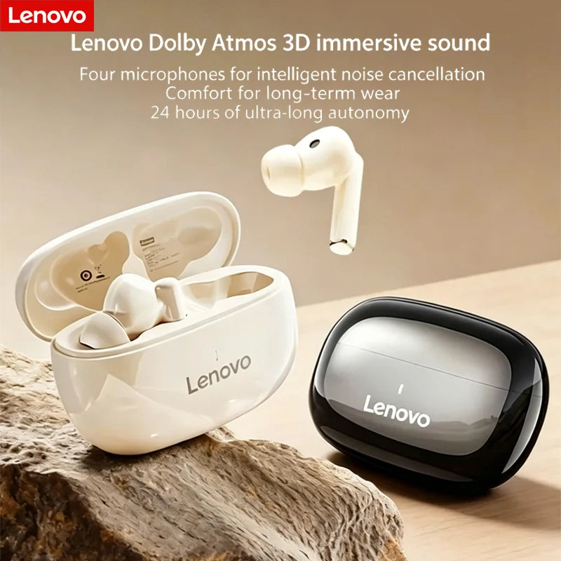 Lenovo TA210 Wireless Over-Ear Headphones – Bluetooth 5.3, Built-In Mic, Noise Isolating