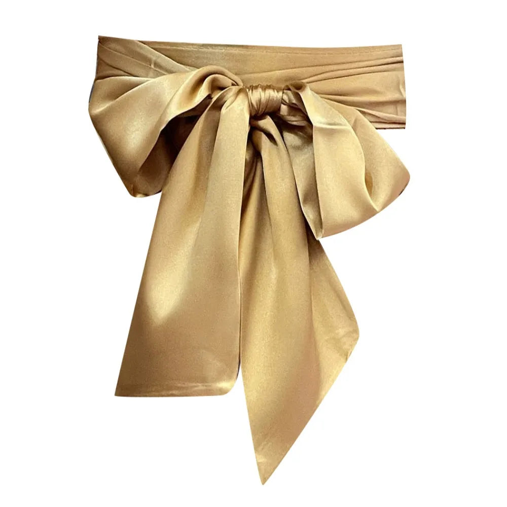 Satin Bow Waist Sash – Wide Ribbon Belt for Dresses, 20 Colours