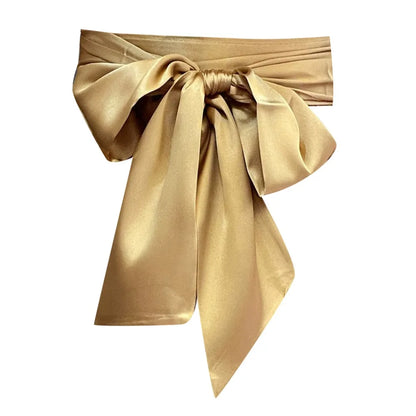 Satin-Schleife Taillengürtel – Breiter Bandgürtel für Kleider, 20 Farben