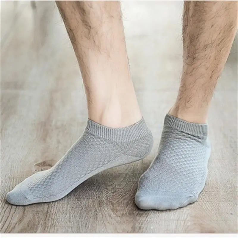 Men's Bamboo Low-Cut Socks – 5 Pairs, Soft & Breathable