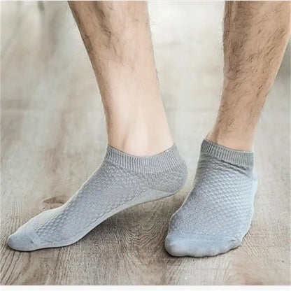 Men's Bamboo Low-Cut Socks – 5 Pairs, Soft & Breathable