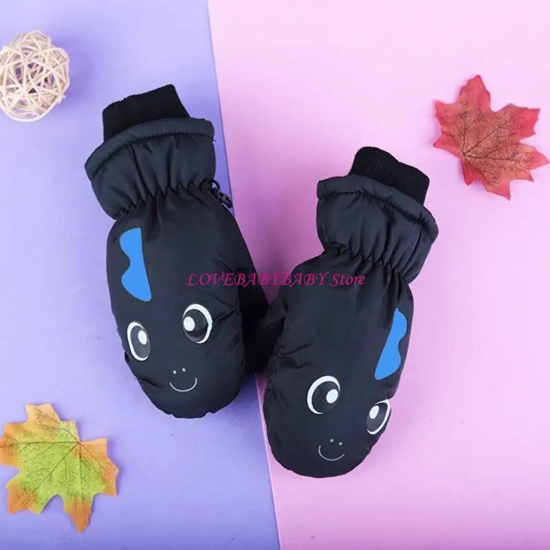 Kids' Printed Ski Mittens – Warm Snow Mittens for Ages 3–6