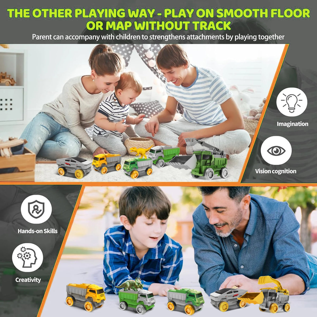Dinosaur Magic Race Track Set – Flexible Climbing Track with Cars