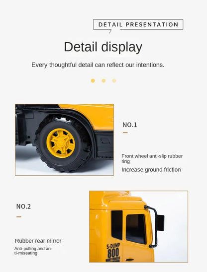 Large Dump Truck Toy with Unloading Bed – Realistic Construction Model