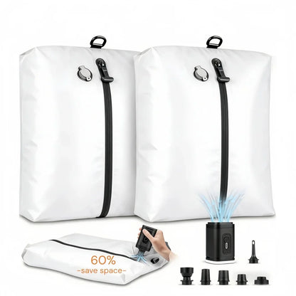 Sacca sottovuoto da viaggio con pompa elettrica | Sacca a compressione ermetica IP67, 17 L