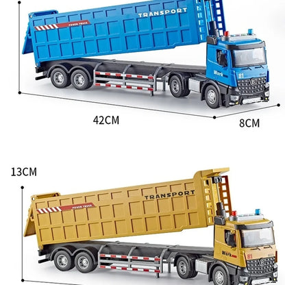 42 cm Alloy Semi-Trailer Dump Truck – Large Construction Toy