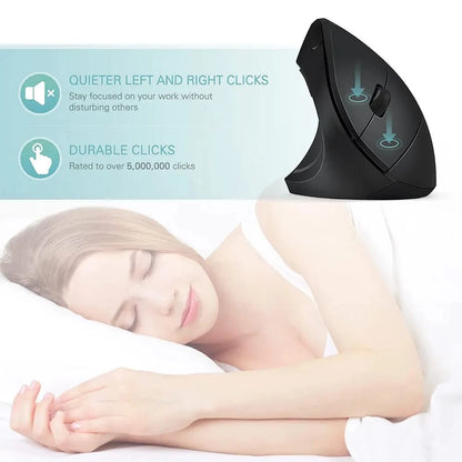 Vertical Ergonomic Wireless Mouse – 2.4 GHz, Adjustable DPI