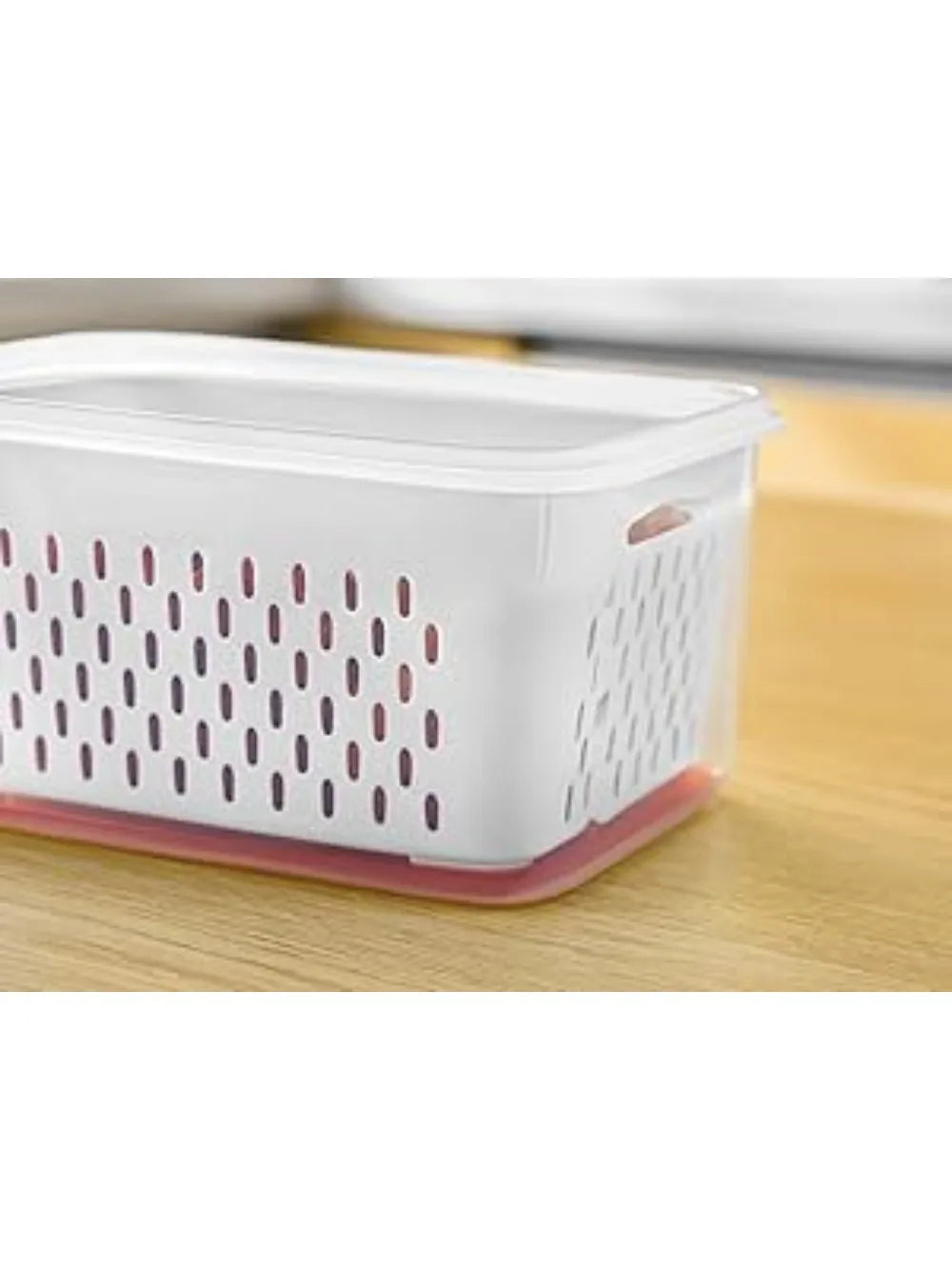 6-Piece Fridge Produce Containers with Drain Baskets & Sealed Lids