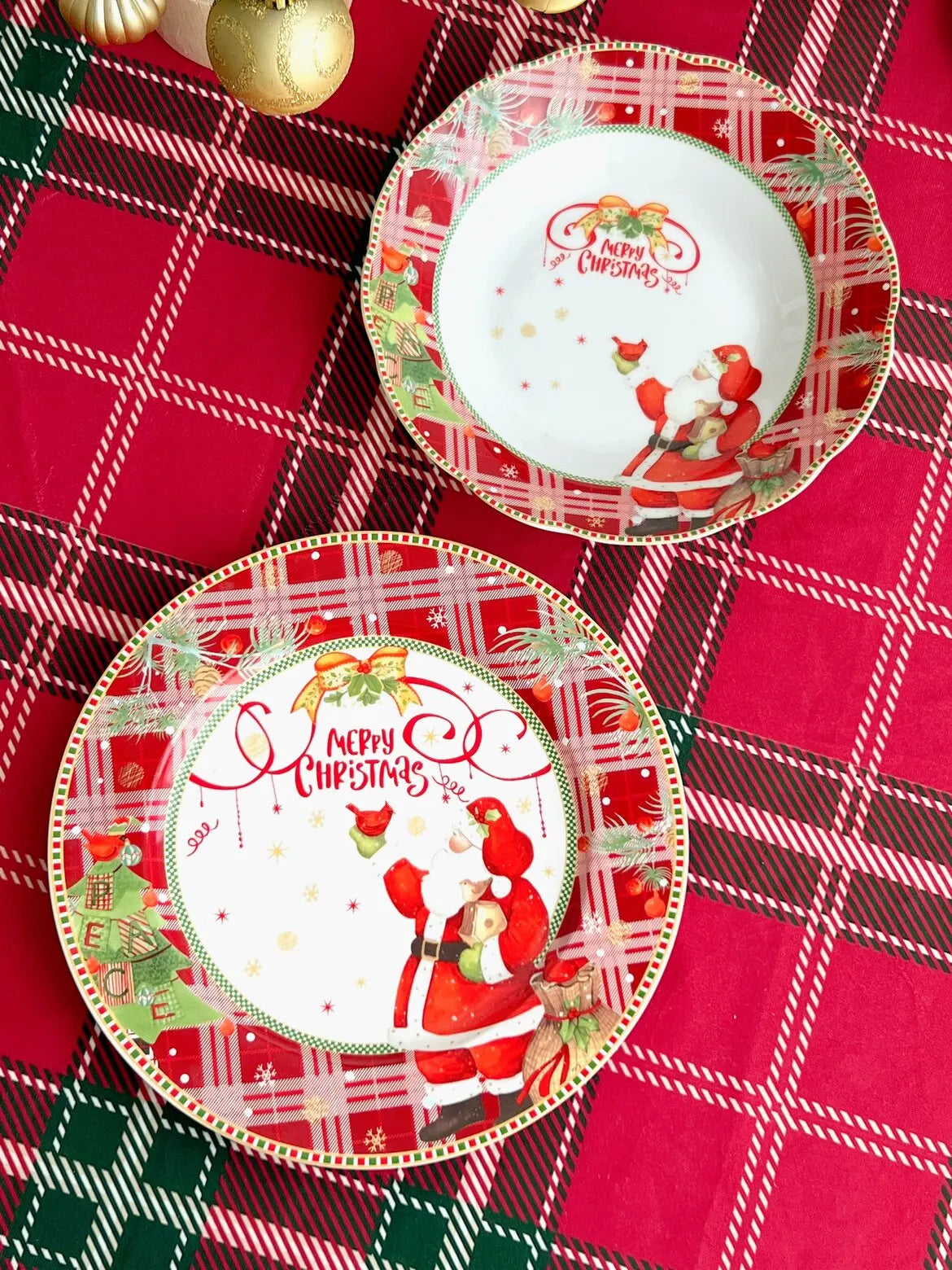 Santa Christmas Plate, Cup & Saucer Tableware