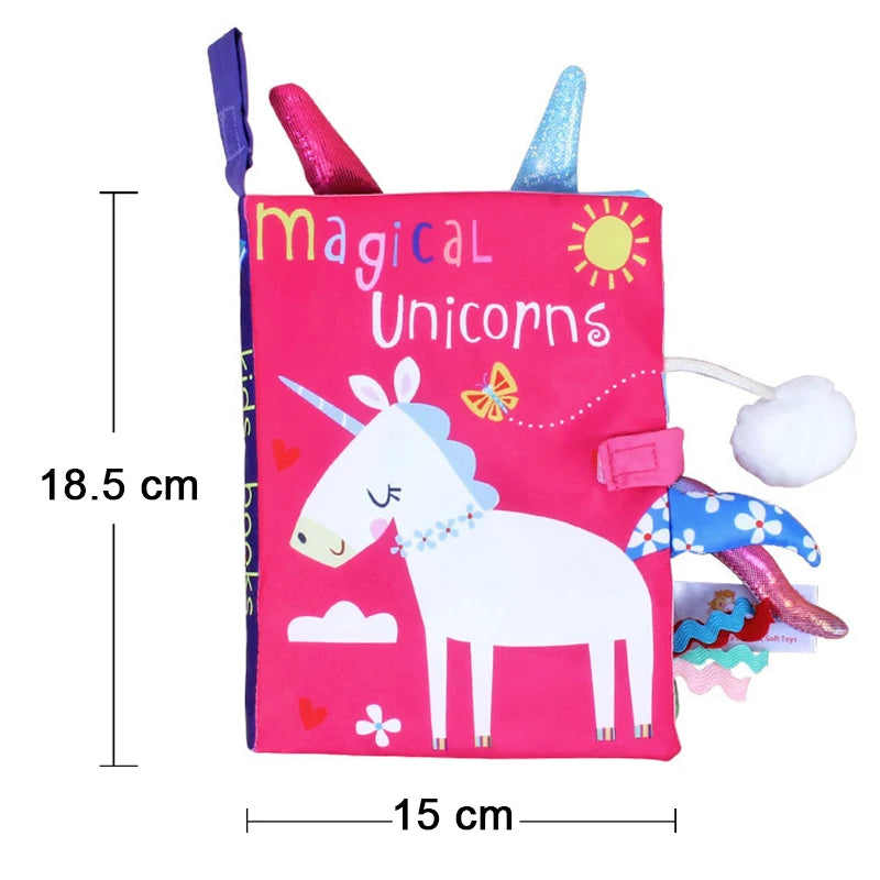 Baby Soft Cloth Book – Crinkle Sensory Book for 0–12 Months